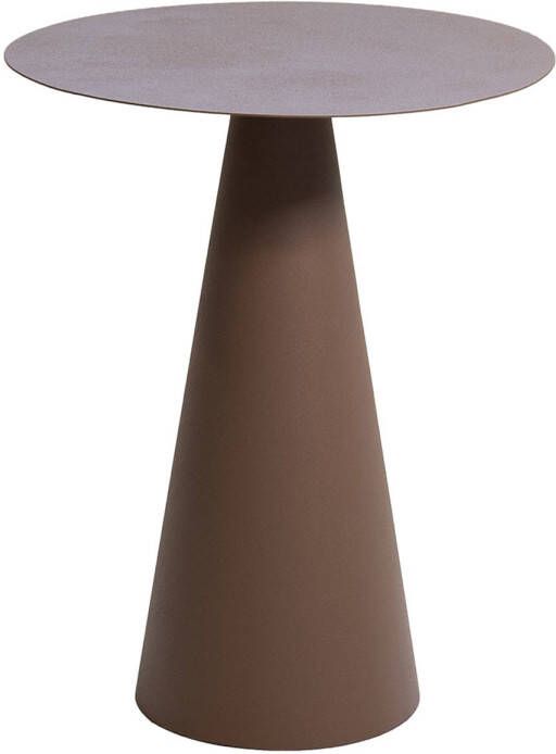 Giga Meubel Bijzettafel Rond Taupe Metaal 40 5x40 5x52cm Faye