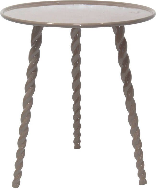 Giga Meubel Bijzettafel Rond Taupe Aluminium 45 5x45 5x50cm Santi