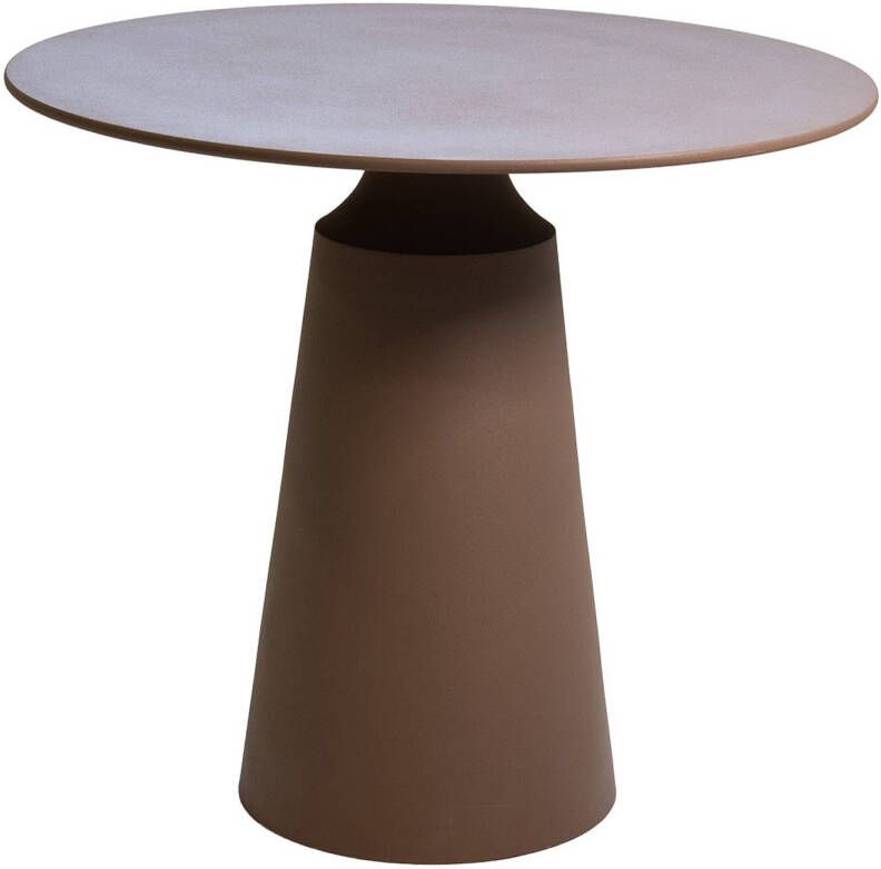 Giga Meubel Bijzettafel Rond Taupe Aluminium 69x69x61 5cm Else