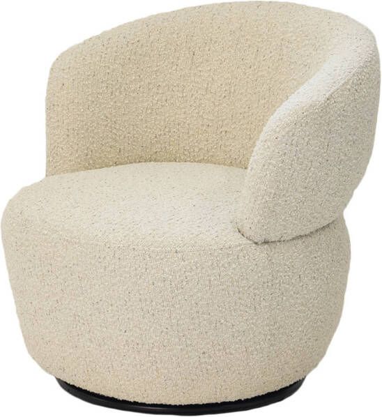 Giga Meubel Draaifauteuil Beige Bouclé 74x72x73cm Zola