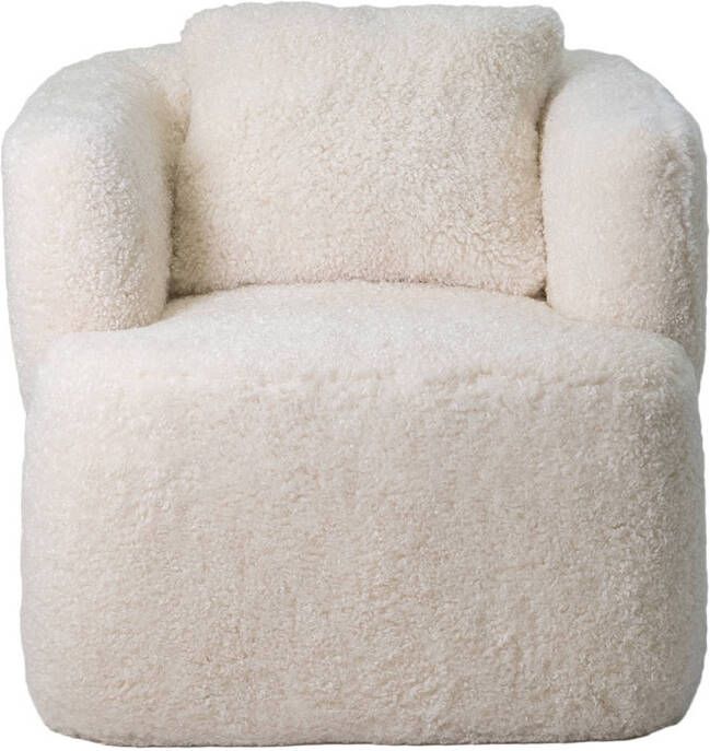 Giga Meubel Draaifauteuil Beige Fluffy Zithoogte 43cm Ollie