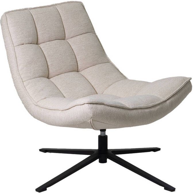 Giga Meubel Draaifauteuil Stof Textiel Beige 86x74x84cm Mattis