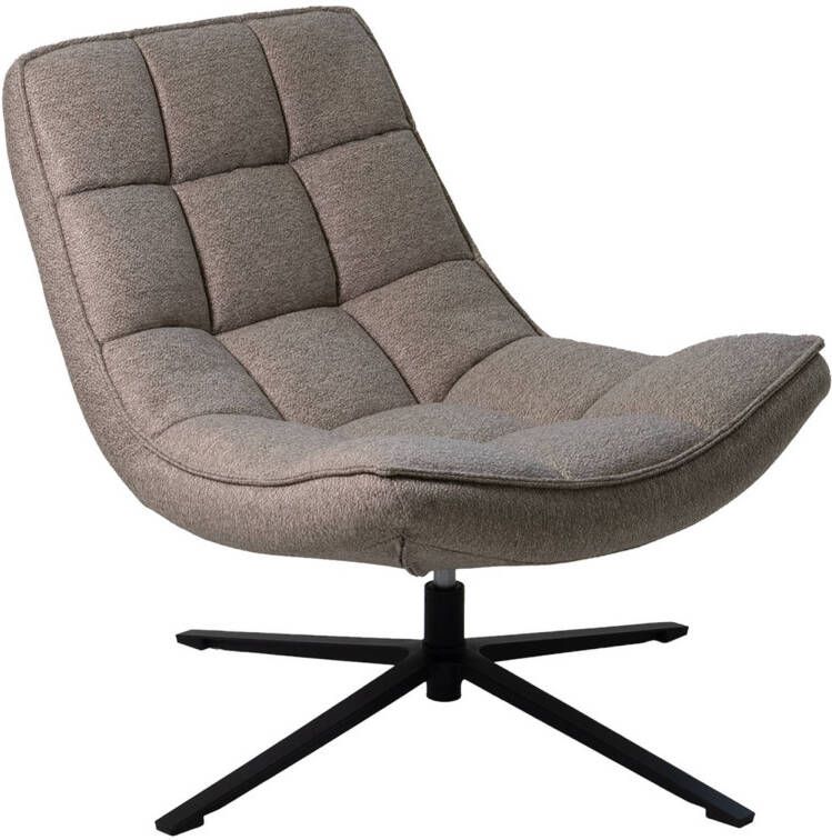 Giga Meubel Draaifauteuil Stof Textiel Taupe 86x74x84cm Mattis