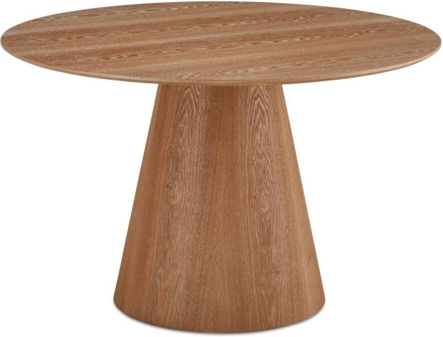 Giga Meubel Eetkamertafel Rond ø120cm Naturel Eikenhout 2-4 Personen