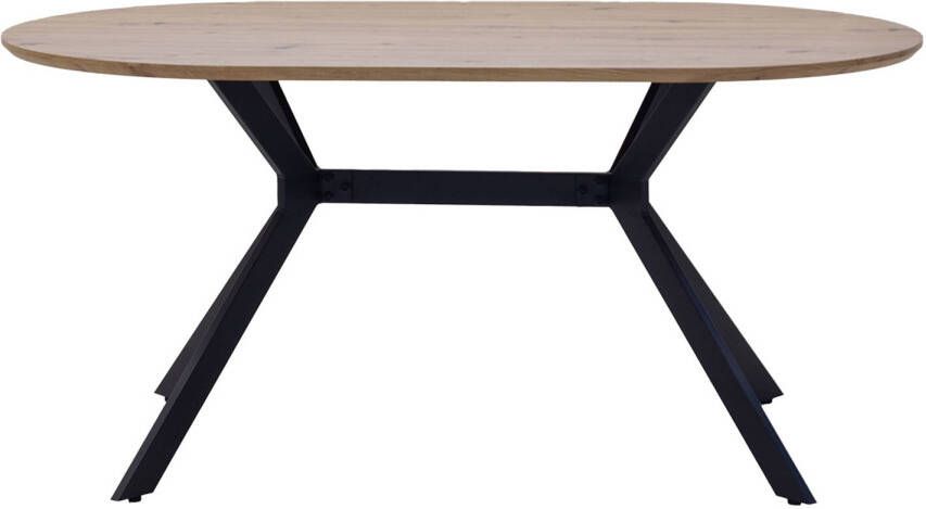 Giga Meubel Eettafel Ovaal 180cm Naturel MDF X-poot Julian