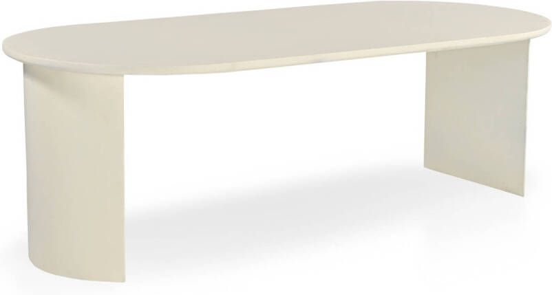 Giga Meubel Eettafel Ovaal 240cm Beige Betonlook Demy