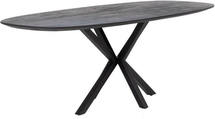 Giga Meubel Eettafel Ovaal Zwart 240cm Eettafel Lissabon