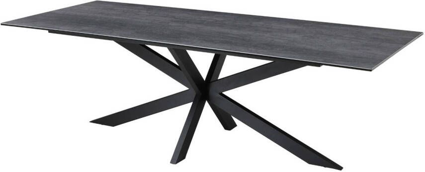 Giga Meubel Eettafel Rechthoek 240cm Keramisch Grijs X-Poot Alesso