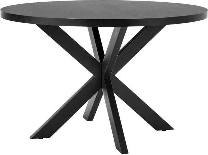 Giga Meubel Eettafel Rond 120cm Zwart 2-4 Personen Vancouver