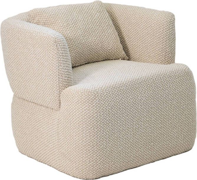 Giga Meubel Fauteuil Beige Bouclé Zitdiepte 64cm Ollie