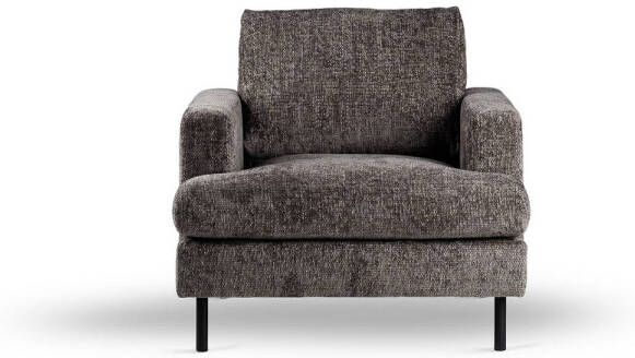 Giga Meubel Fauteuil Stof Antraciet Zithoogte 47cm 89x94x83cm Haga