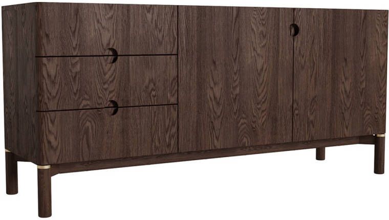 Giga Meubel Giga Living Dressoir Donkerbruin Eikenhout 160x46x73cm Arun