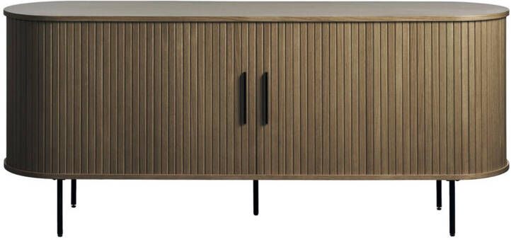 Giga Meubel Giga Living Dressoir Donkerbruin Eikenhout 180x45x76cm Nola