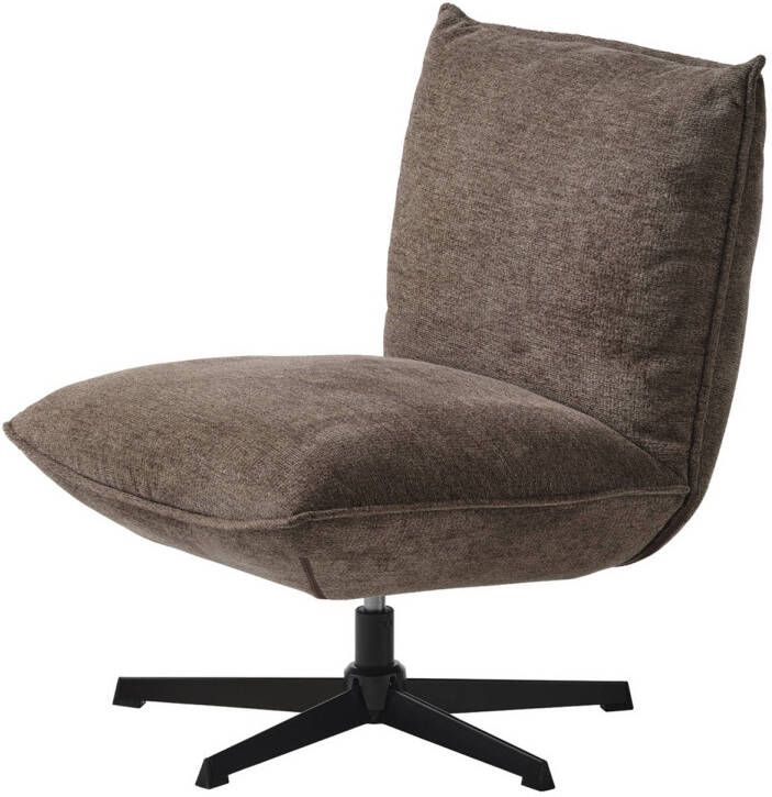 Giga Meubel Giga Living Fauteuil Bruin Stof Draaibaar 83x70x88cm Fraser