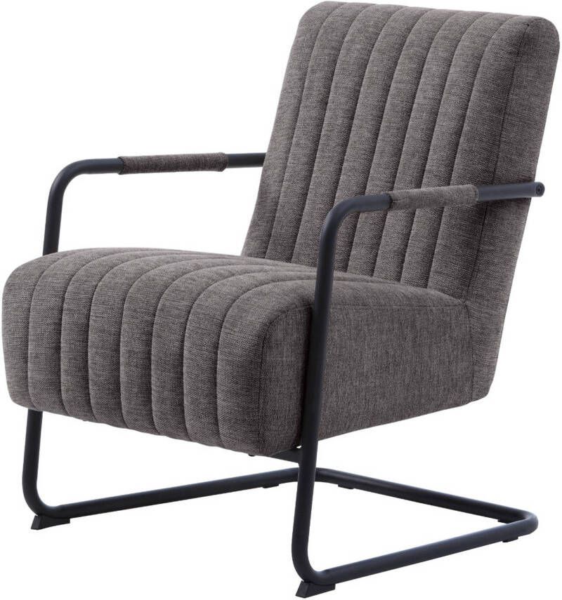 Giga Meubel Giga Living Fauteuil Stof Metaal Donkergrijs Incl. Armleuning Trout