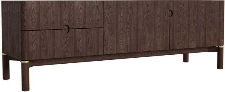 Giga Meubel Giga Living Tv-Meubel Donkerbruin Eikenhout 160x46x55cm Arun