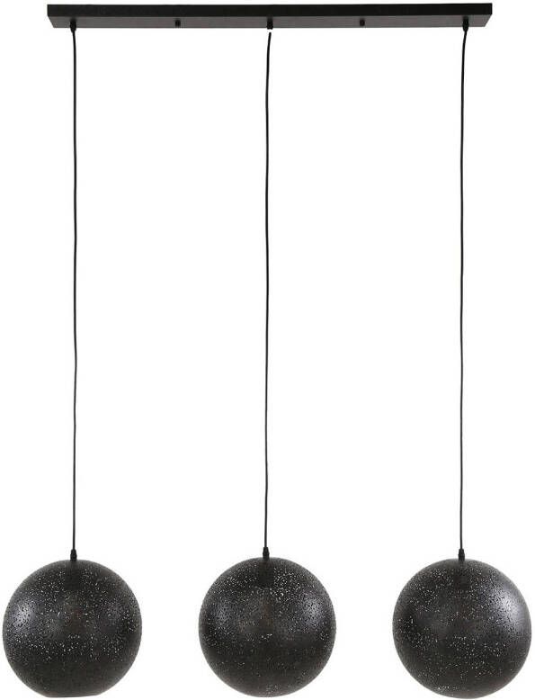 Giga Meubel Hanglamp 3-Lichts Metaal Zwart 125x30x150cm