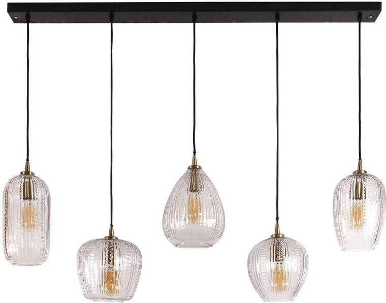 Giga Meubel Hanglamp Diamond Grain Mix 5-Lichts Glas