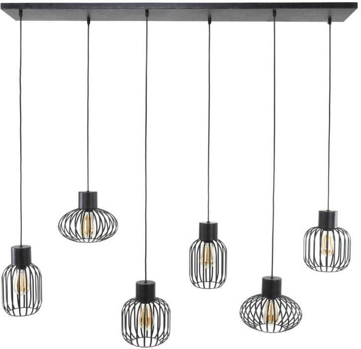 Giga Meubel Hanglamp Metal Mix Charcoal 6-Lichts 8kg