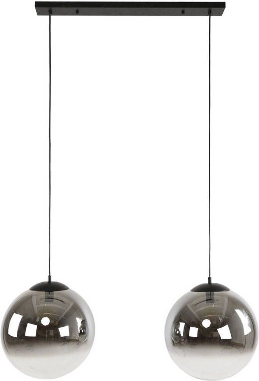 Giga Meubel Hanglamp Rond Zwart 2-Lichts 110x40x150cm