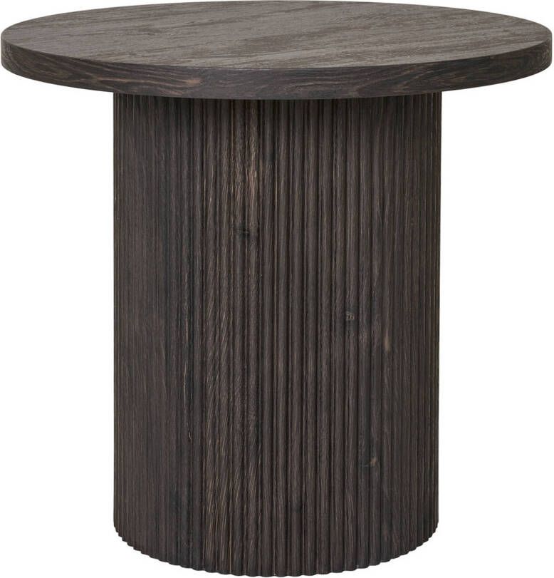 Giga Meubel House Nordic Bijzettafel Donkerbruin Ø48x45cm Kolompoot Boavista