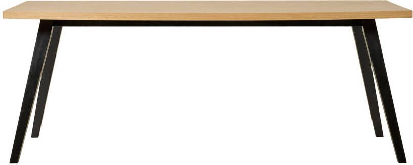 Giga Meubel House Nordic Eettafel Rechthoek 200cm Naturel Zwart Eikenfineer Amora