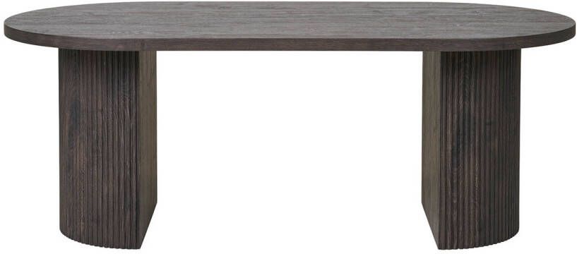 Giga Meubel House Nordic Salontafel Ovaal Donkerbruin MDF 60x120x45cm Boavista