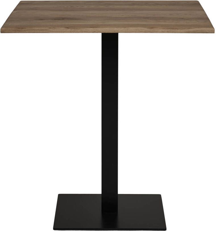 Giga Meubel House Nordic Tafel Vierkant 70cm Bruin Zwart Kolompoot Lignano