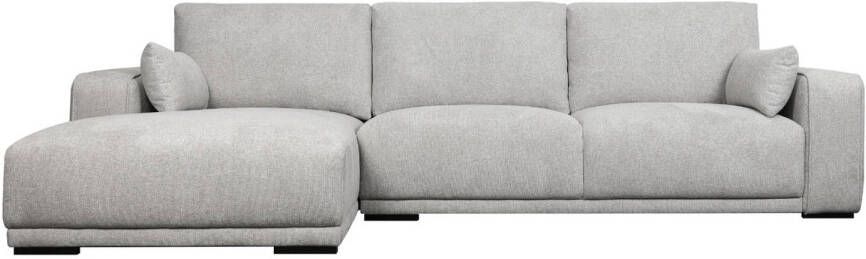 Giga Meubel Loungebank Links Grijs Stof 305x105x85cm Zitdiepte 64cm