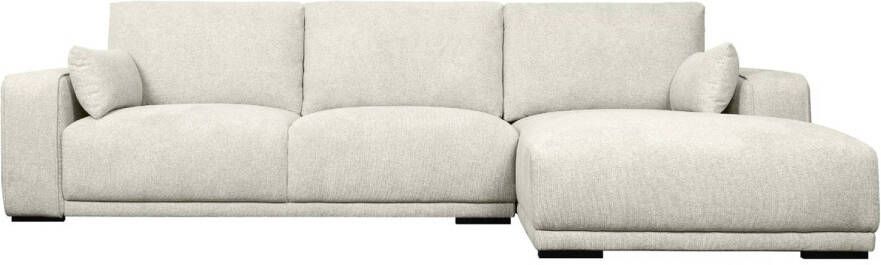 Giga Meubel Loungebank Rechts Beige Stof 305x105x85cm Zitdiepte 64cm