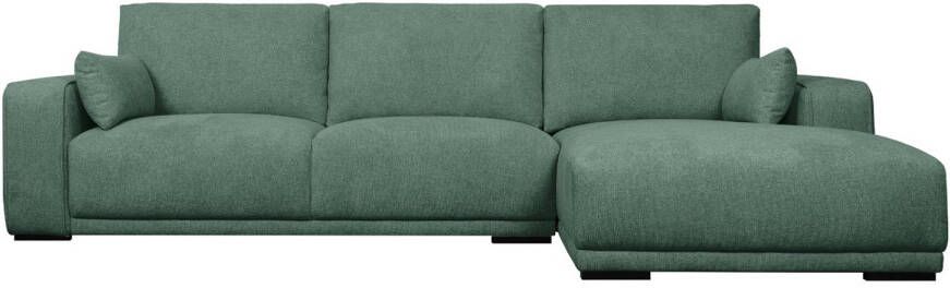 Giga Meubel Loungebank Rechts Groen Stof 305x105x85cm Zitdiepte 64cm