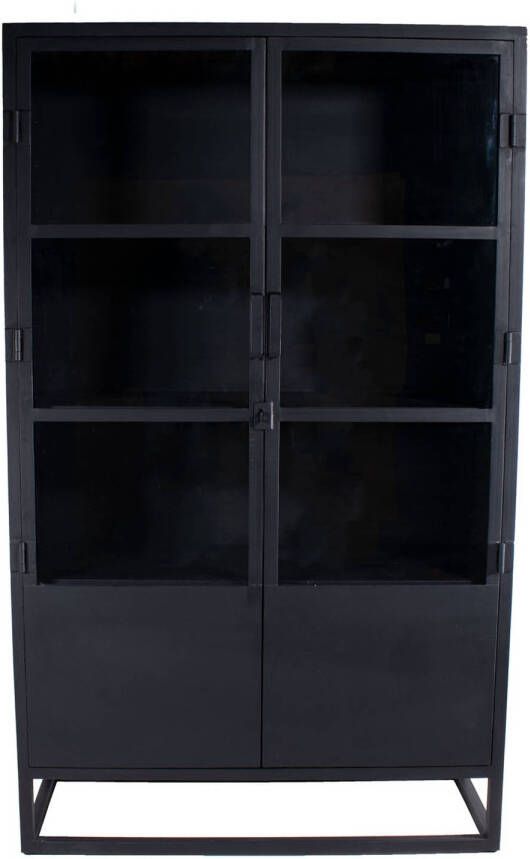 Giga Meubel Metalen Kast Zwart 120x40x200cm Kast Urban Groot