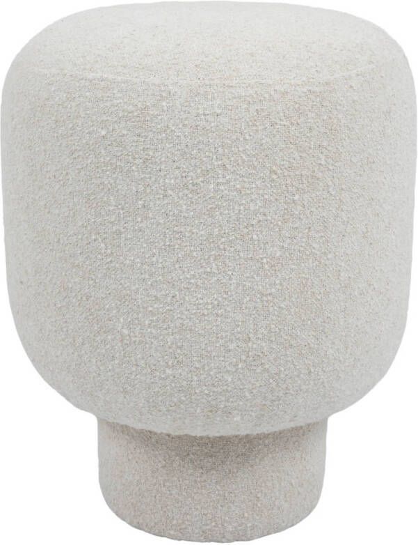 Giga Meubel Poef Rond Beige Bouclé 45x45x45cm Avia