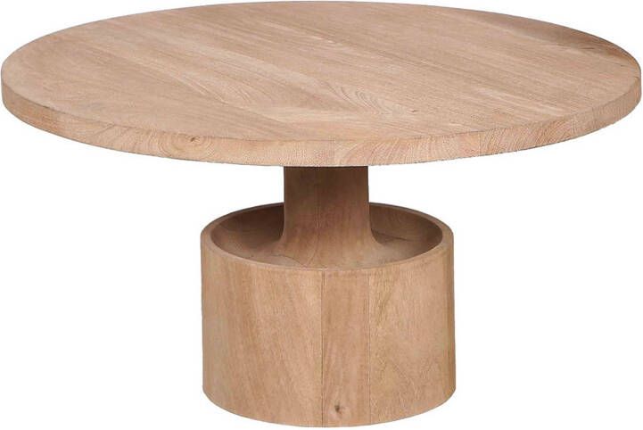 Giga Meubel Salontafel Naturel Mangohout Kolompoot 70x70x30cm Stacy