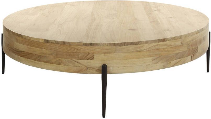 Giga Meubel Salontafel Rond Ø120cm Naturel Acaciahout Bulky