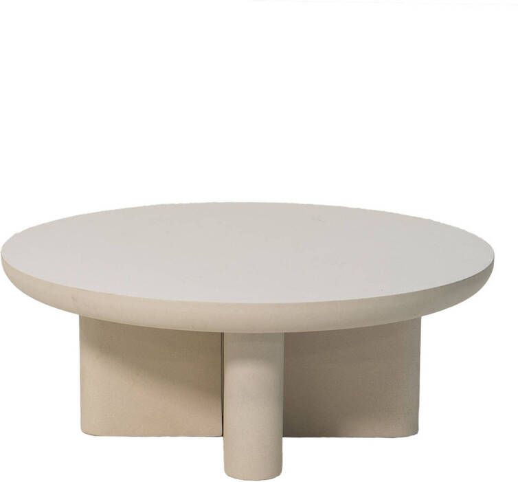 Giga Meubel Salontafel Rond 90cm Beige Betonlook Miso