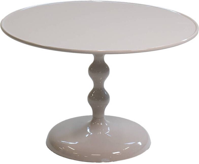 Giga Meubel Salontafel Rond Beige Glans 59x59x38 5cm Carien