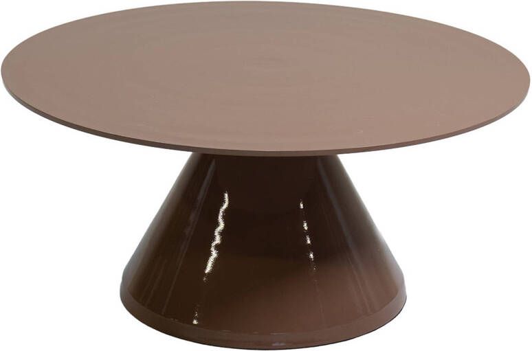 Giga Meubel Salontafel Rond Taupe Aluminium Glans 69x69x33 5cm Kelsi