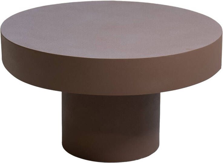 Giga Meubel Salontafel Rond Taupe Ijzer 66x66x36 5cm Margriet