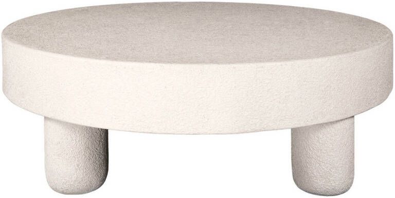 Giga Meubel Salontafel Rond Wit Marmer Composiet 110x110x35cm Bulky Stone