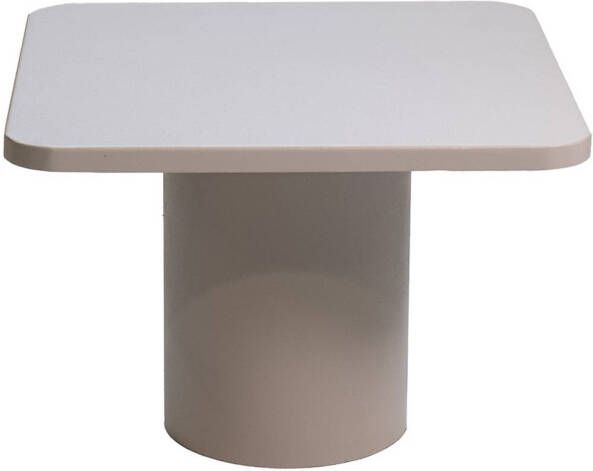 Giga Meubel Salontafel Vierkant Beige Metaal 50x50x35cm Mischa