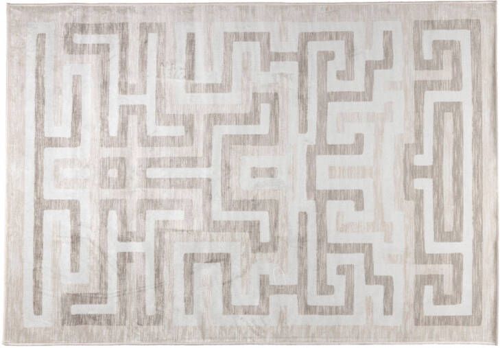 Giga Meubel Vloerkleed Rechthoek Beige Stof 140x200x0 5cm Labyrintho