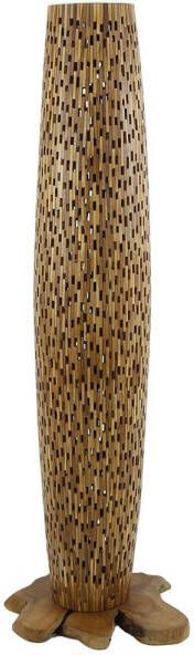 Giga Meubel Vloerlamp Naturel Gerecycled Teakhout 40x40x145cm