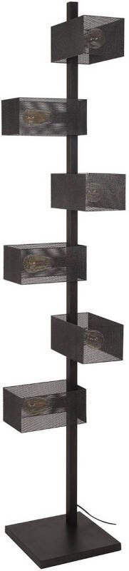 Giga Meubel Vloerlamp Zwart Metaal 6-Lichts 30x30x185cm