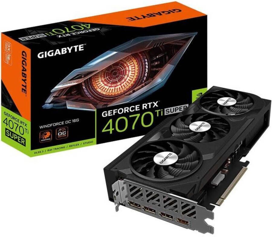 Gigabyte Grafische kaart GeForce RTX 4070 Ti SUPER WINDFORCE OC 16G