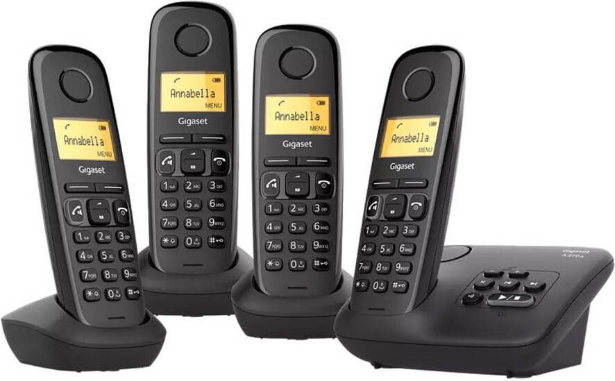 Gigaset A270A Quattro zwart antwoordapparaat | Vaste telefoons | Telefonie&Tablet Bel&SMS | 4250366850573 - Foto 3