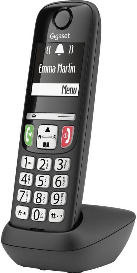 Gigaset A735 draadloze DECT telefoon geschikt voor senioren verlichte en grote toetsen zwart