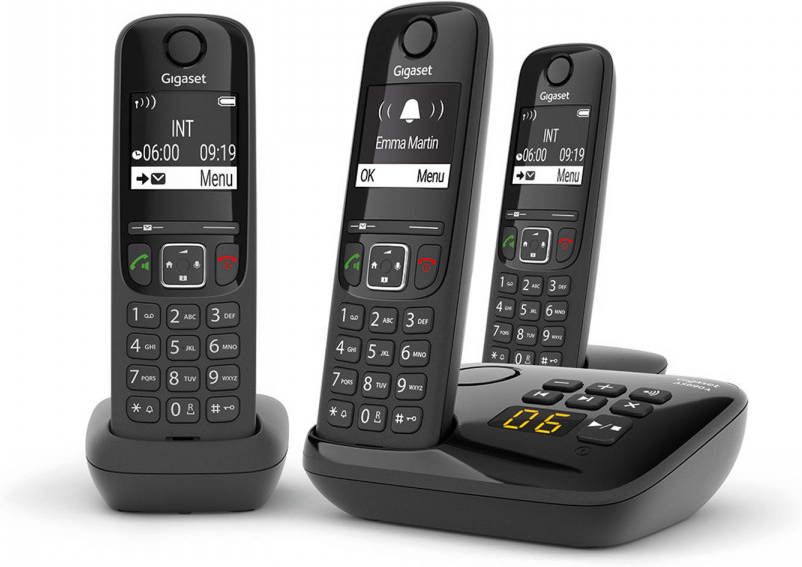 Gigaset AS690ARs Trio Senioren Dect telefoon met beantwoorder