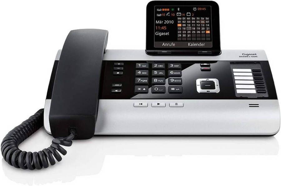 Gigaset DX600A ISDN telefoon zwart 3 antwoordapparaten
