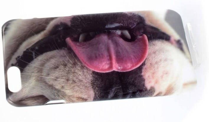 Giggle Beaver telefoonhoes Dogface iPhone 6 polycarbonaat roze zwart